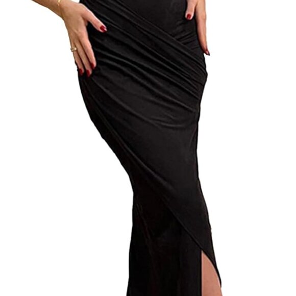 Women's Sleeveless Pleated Maxi Dress Elegant Evening Party Cocktail - Picture 1 of 6